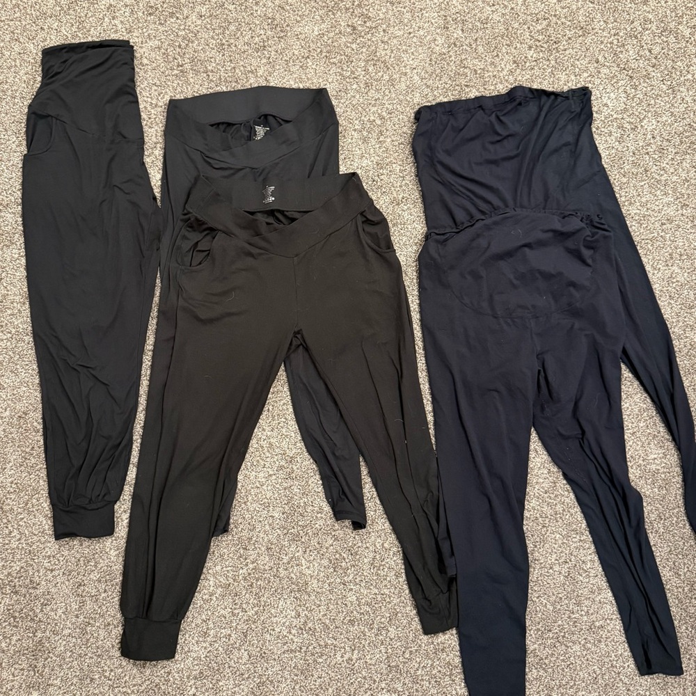 Women's Black Maternity Pants Lot